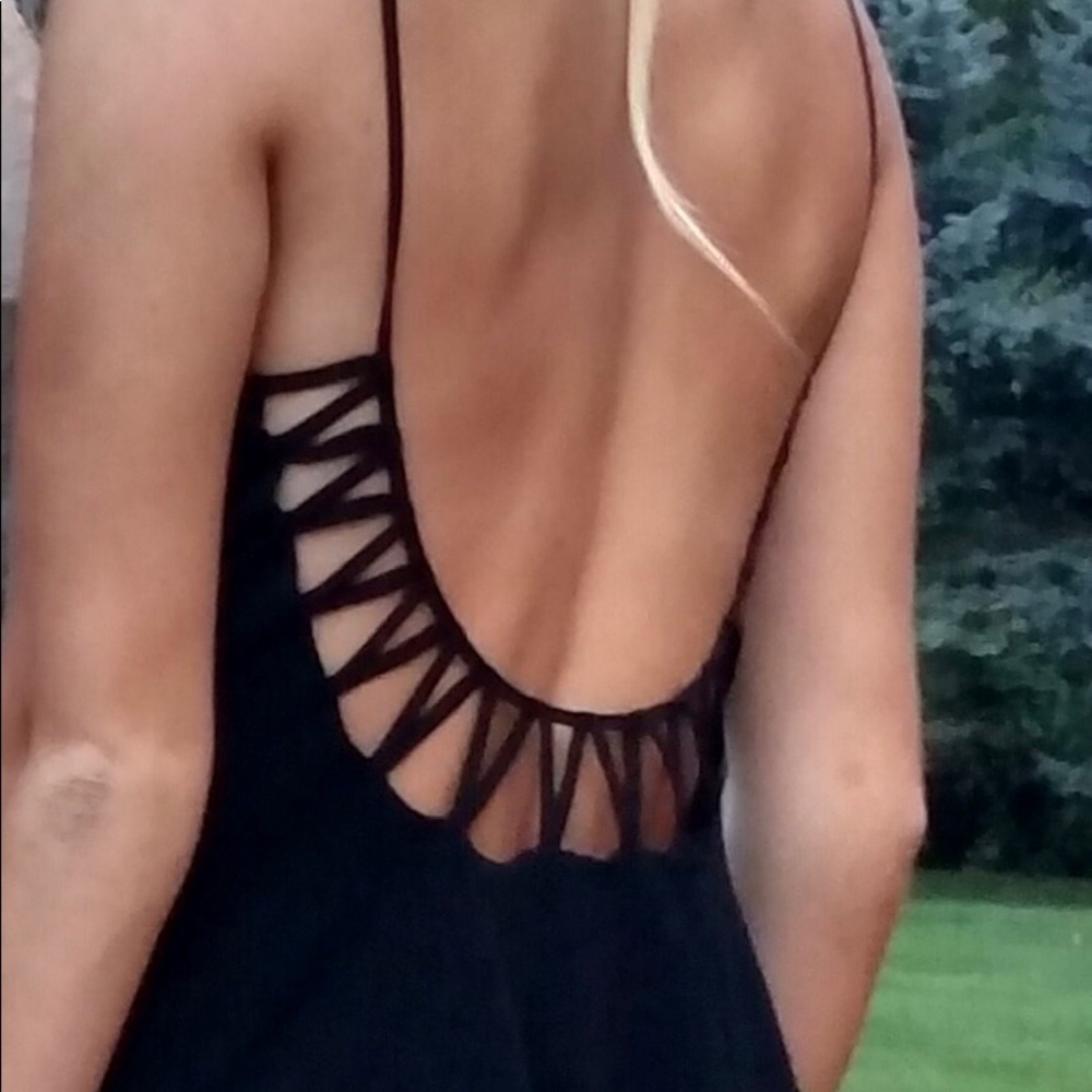 Black mini dress